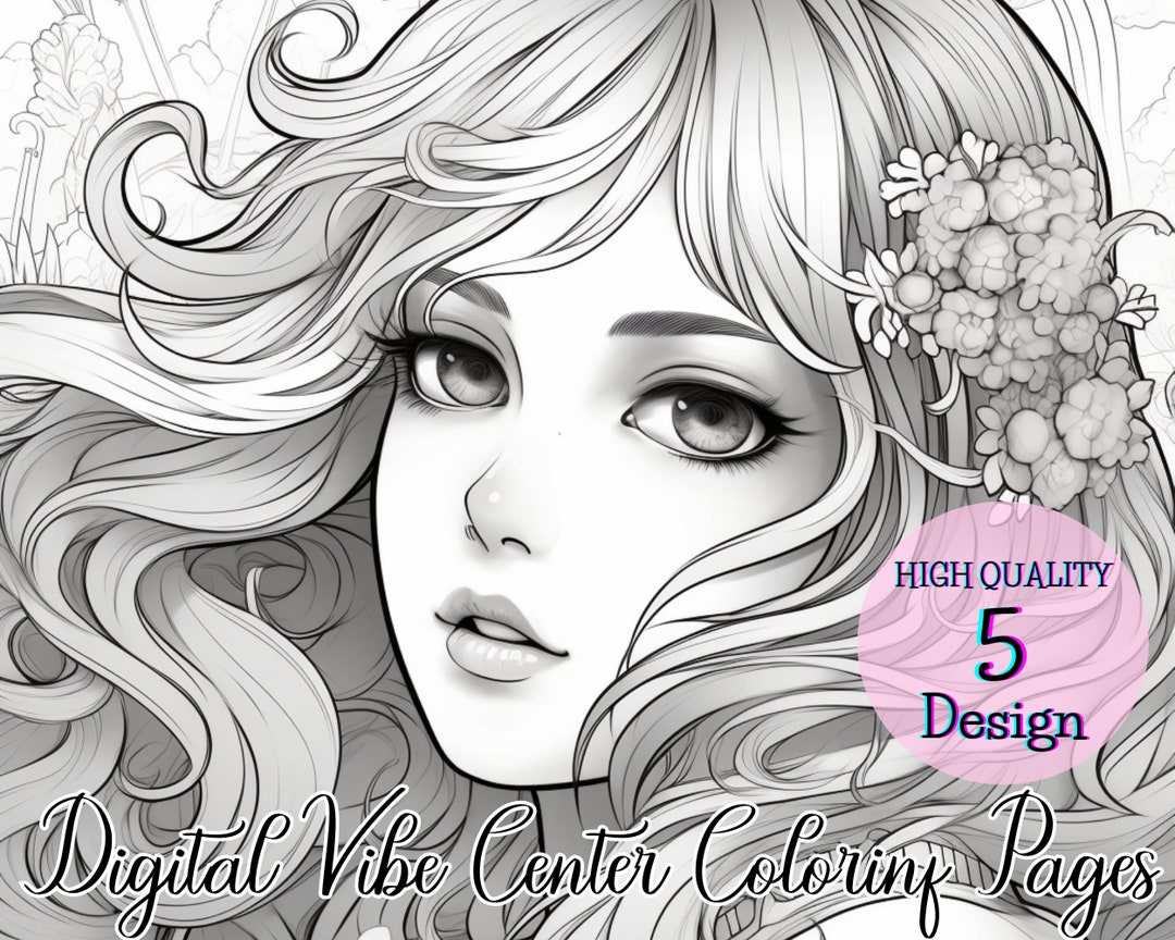 Coloring Page for Adults Grayscale Coloring Page Instant - Etsy