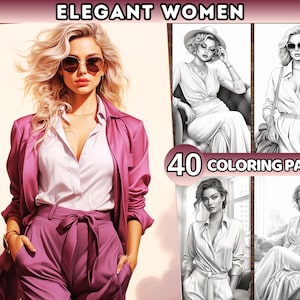 Adult Coloring Pages Fashion Woman Printable Coloring Sheets Grayscale elegant women Illustration Beauty Inspirations Femme Coloring Book