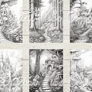 Enchanted Forest Coloring Book for Adults Printable Magical Forest ...