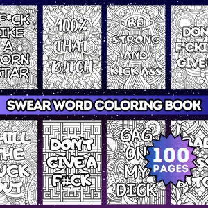 Printable Coloring Sheets, Swear Coloring Pages, Adult Coloring