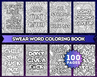 100 Swear Word Coloring Pages Coloring Book Page for Adults Word Coloring Sheets Mandala Coloring Flower Printable Coloring Mega Bundle PDF