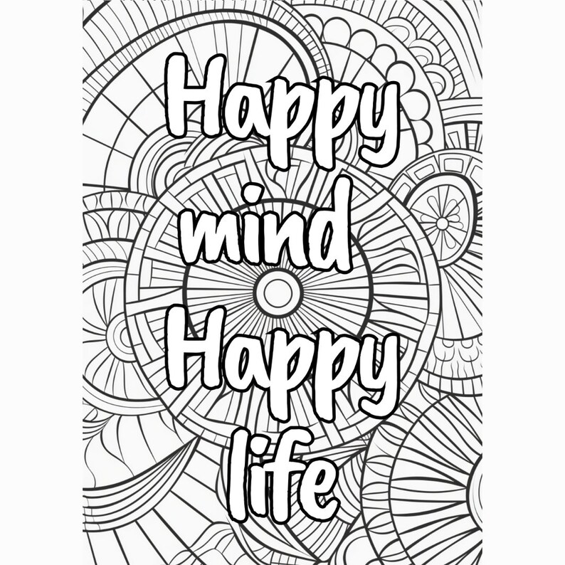 100 Motivational Quotes Coloring Pages for Adults Relaxation - Etsy