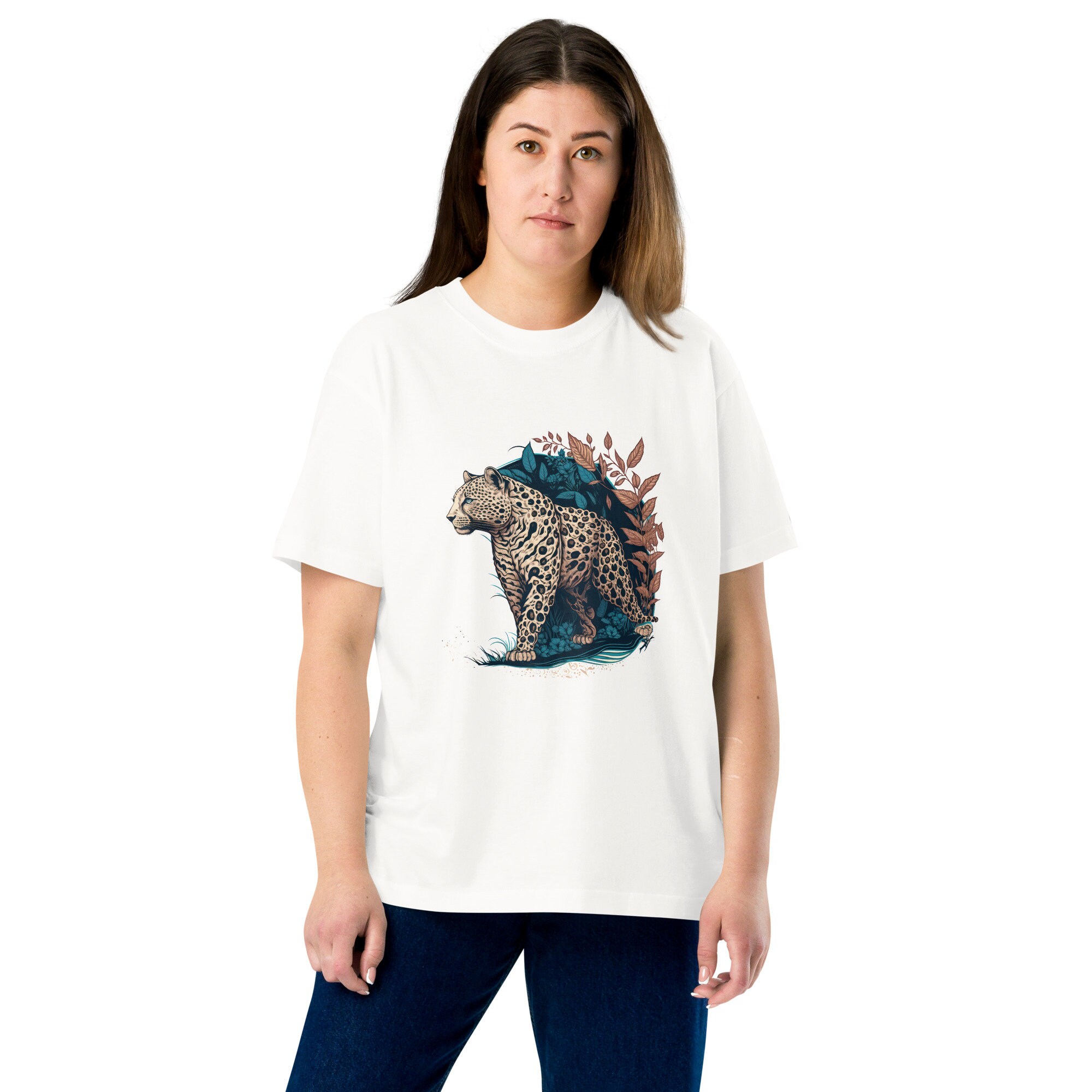 Lightweight Cotton Tshirt Unisex With Cool Tiger Design Etsy Israel
