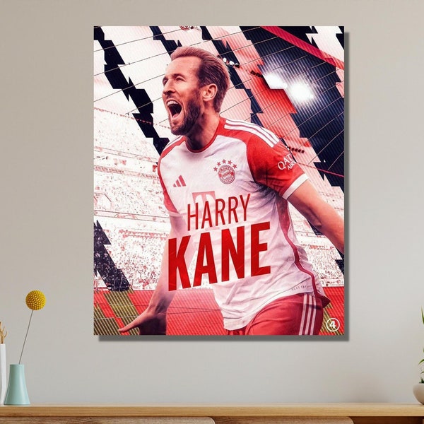 Harry Kane bereit zum Aufhängen Leinwand,Harry Kane Poster,Harry Kane Druck,Harry Kane Fan Geschenk,Harry Kane Leinwand Wandkunst,Fußball Geschenk,Weihnachten