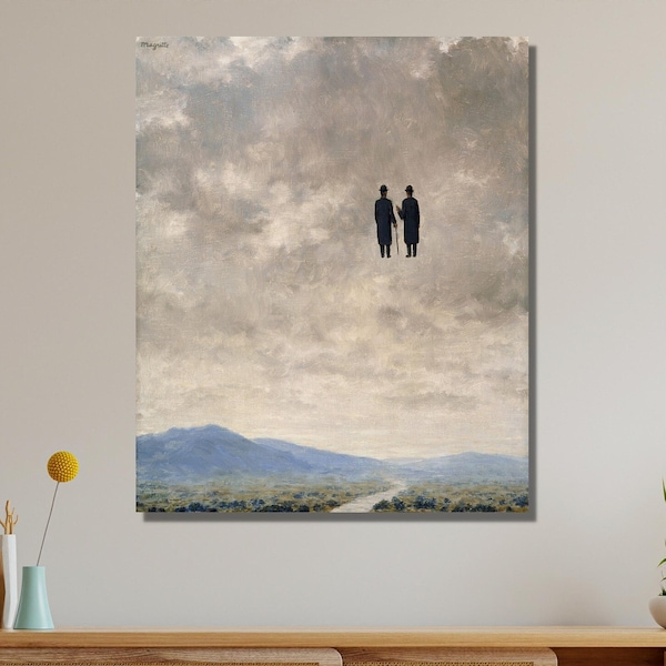 René Magritte L'Art de la Conversation Ready To Hang Canvas,Rene Magritte,Rene Magritte Canvas,Rene Magrite Rolled Print,Magritte Exhibition