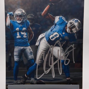 Calvin Johnson authentique photo dédicacée 8 x 10 COA