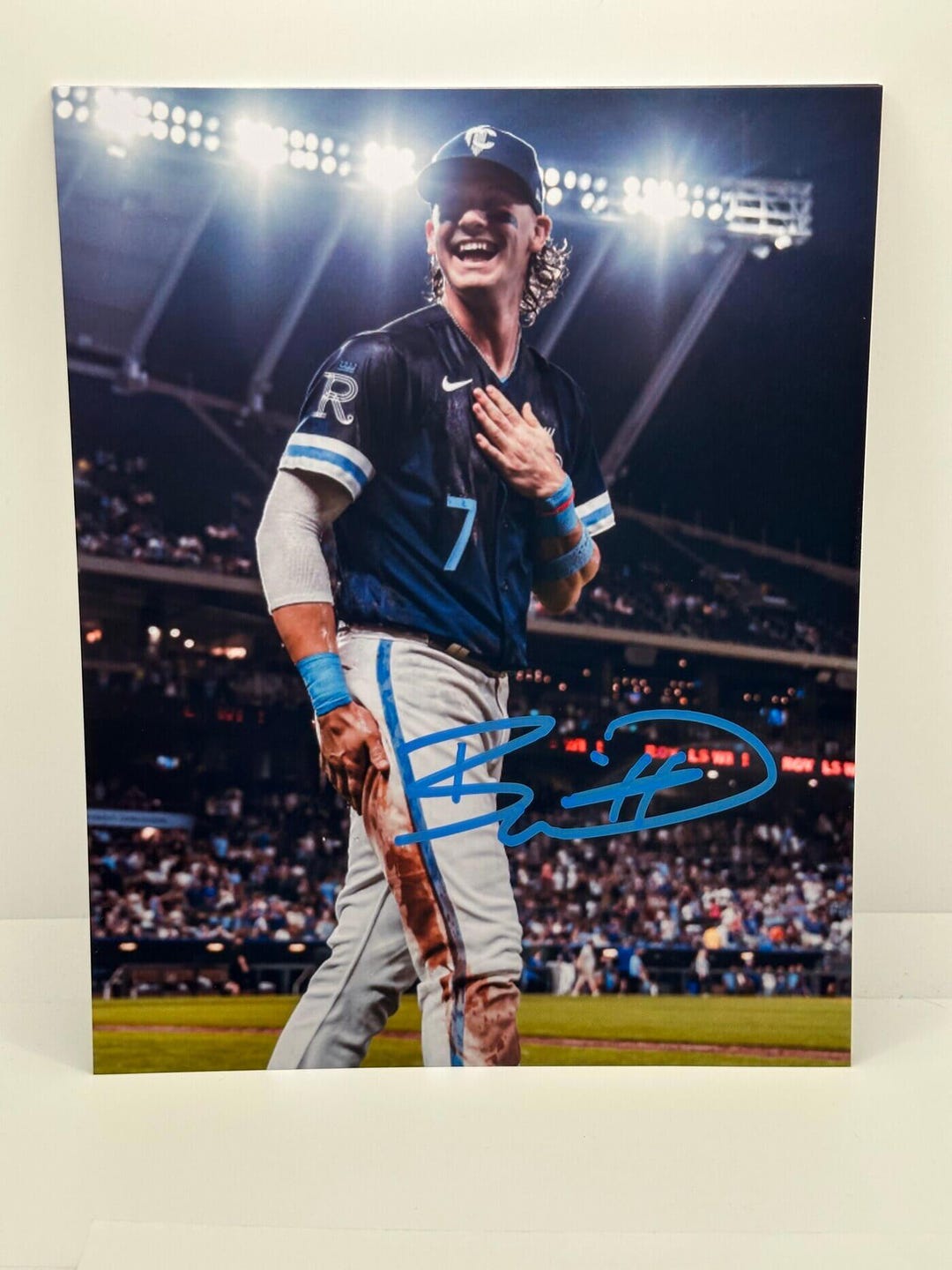 Bobby Witt Jr Celebration Signed Autographed Photo Authentic 8X10 COA