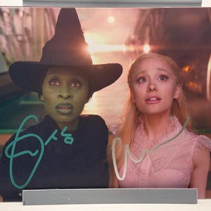 Ariana Grade Cynthia Erivo Wicked Dual Signed Signed Autographed Photo Authentic 8X10 COA