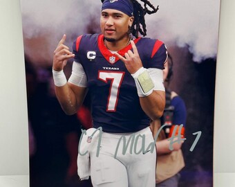 Foto autografata di CJ Stroud Houston Texans autentica 8X10 COA