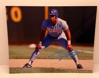 Fotografía autografiada auténtica de Bo Jackson Royals de 8 x 10 pulgadas