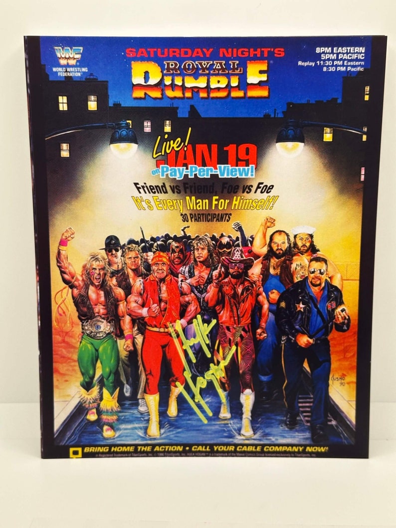 Hulk Hogan Royal Rumble Poster Signed Autographed Photo Authentic 8X10 ...