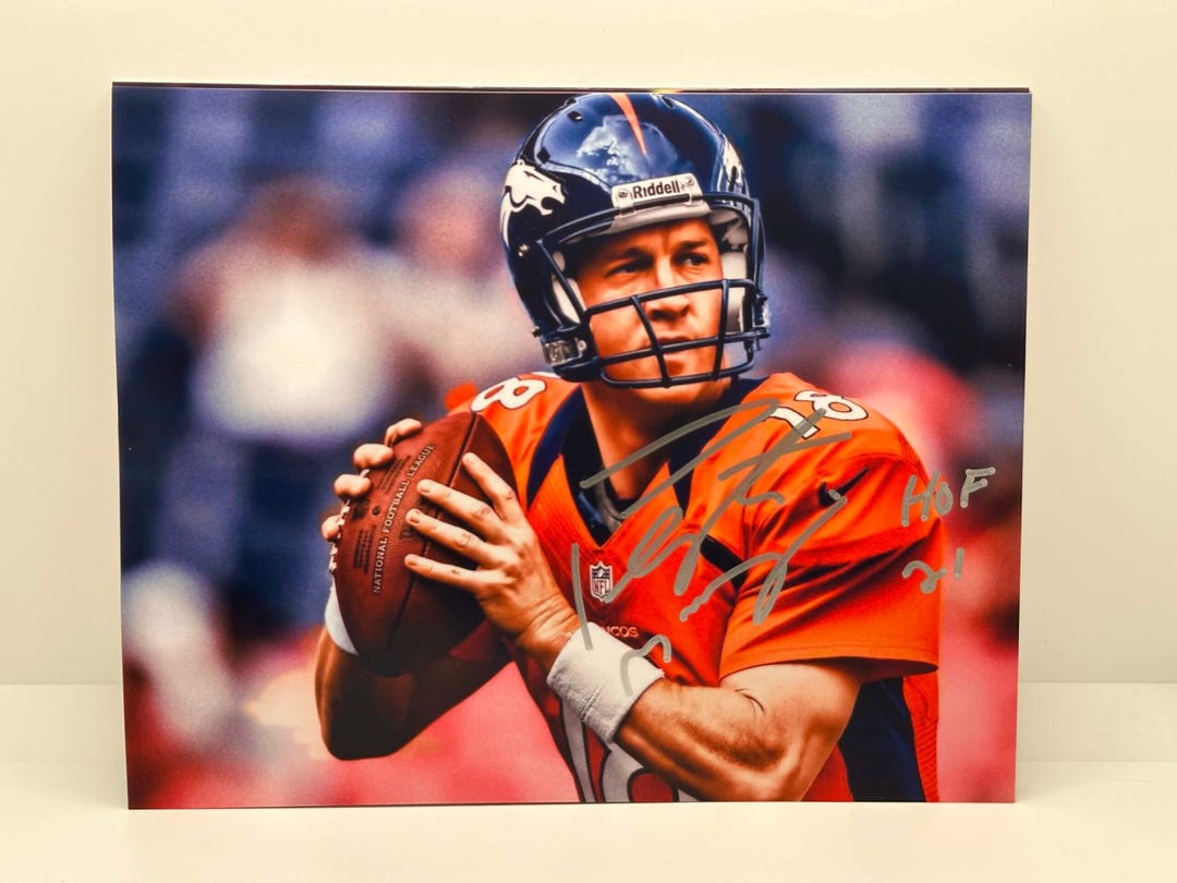 Peyton Manning Hall of Fame Inscription Signed Autographed Photo