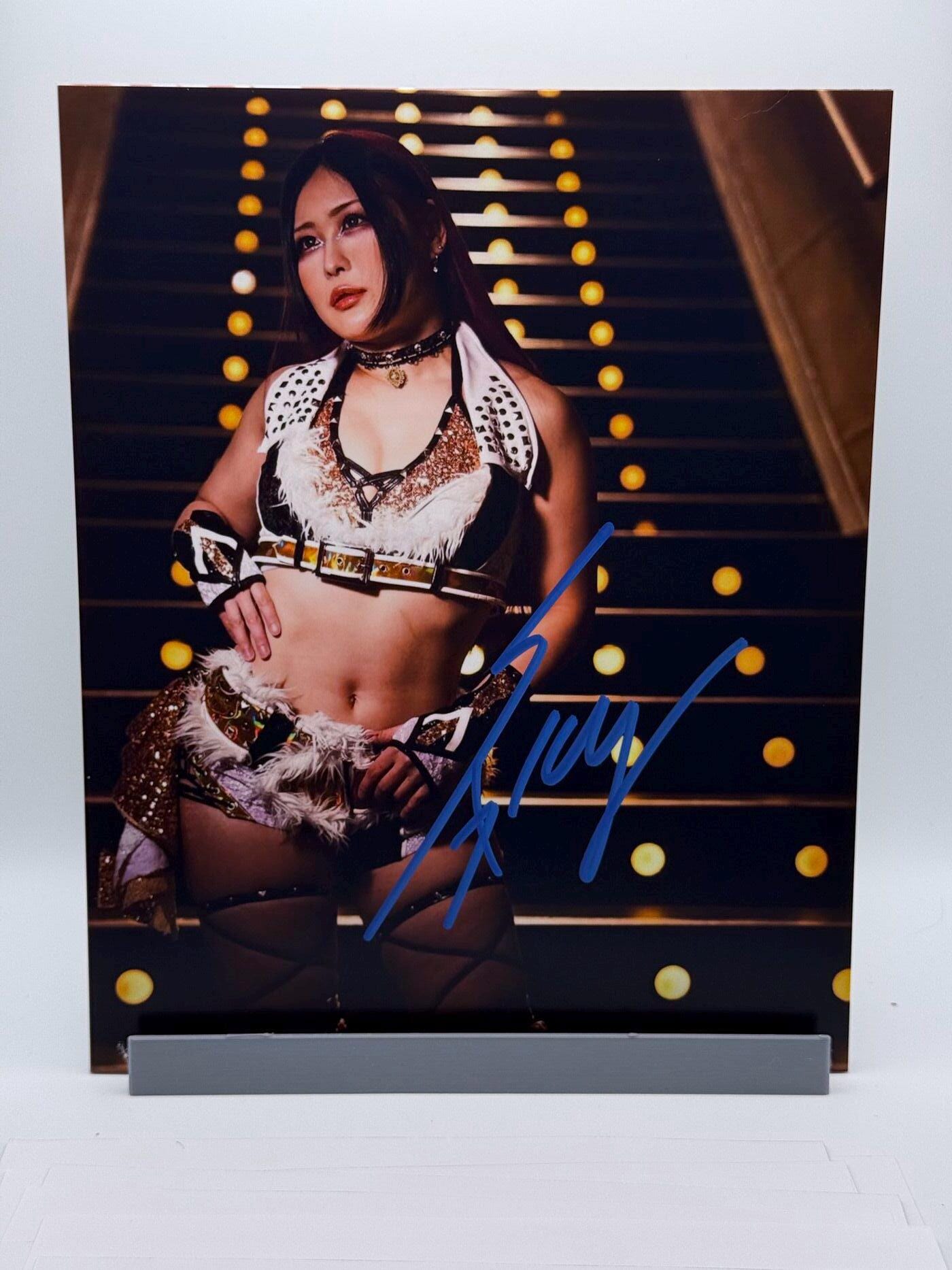 Iyo Sky WWE Stairs Signed Autographed Photo Authentic 8X10 COA - Etsy