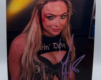 Liv Morgan Rare Purple Signed Autographed Photo Authentic 8X10 COA