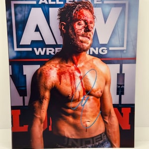 Orange Cassidy Blood AEW Signed Autographed Photo Authentic 8X10 COA