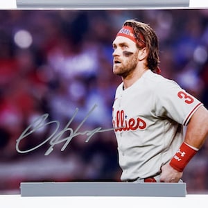 Bryce Harper Phillies Rare Signed Autographed Photo Authentic 8X10 COA
