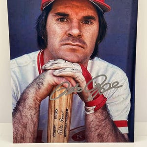 ピート・ローズ フィリーズ レッズ 直筆サイン入り写真 正規品 8X10 