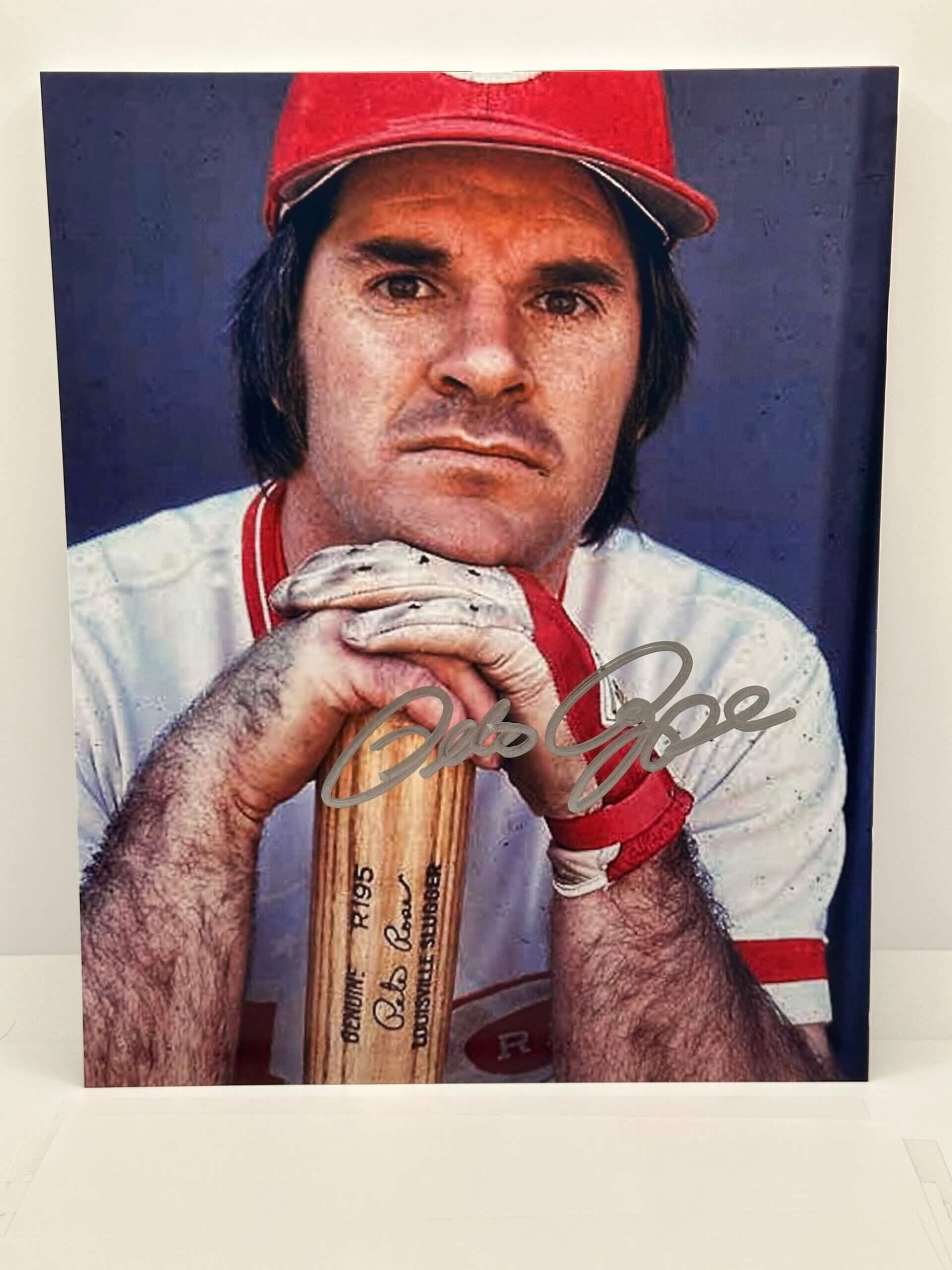 ピート・ローズ フィリーズ レッズ 直筆サイン入り写真 正規品 8X10 