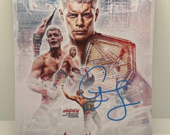 コーディ・ローデス直筆サイン入フォト&アクリルスタンド WWE