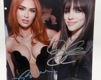 Megan Fox Billie Eilish Dual Signed Autographed Photo Authentic 8X10 COA