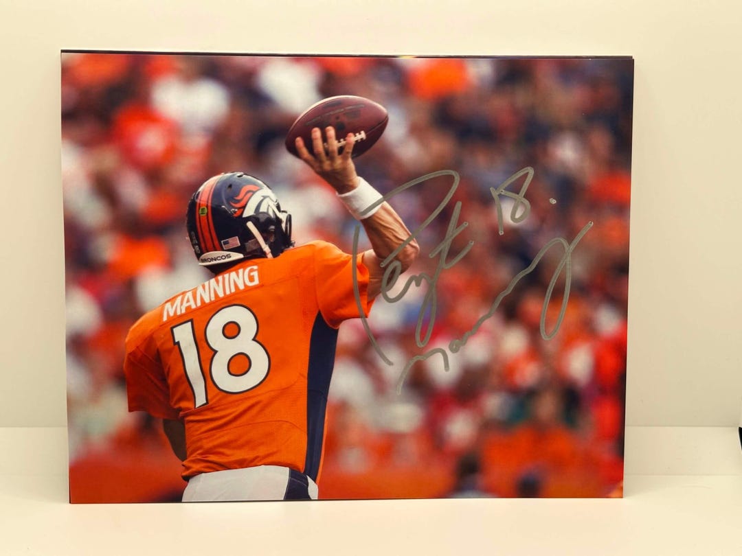 Peyton Manning Broncos Signed Autographed Photo Authentic 8X10 COA - Etsy