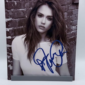 Jessica Alba Blue Signature Signed Autographed Photo Authentic 8X10 COA