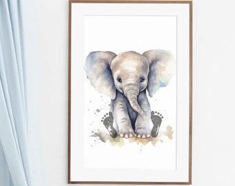 Baby Footprint Art, Keepsake Gift (PDF File)