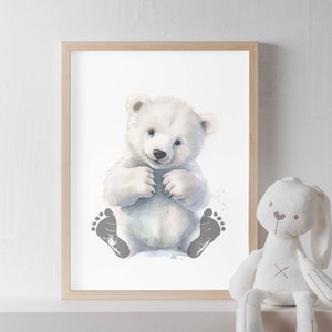 Baby’s first footprint, cute keepsake, nursery art, baby shower gift, first birthday, PDF file, instant digital download, free shipping