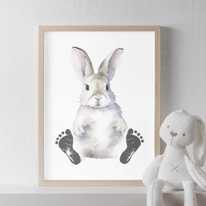 Baby’s first footprint, cute keepsake, nursery art, baby shower gift, first birthday, PDF file, instant digital download, free shipping