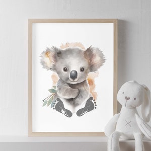 Baby’s first footprint, cute keepsake, nursery art, baby shower gift, first birthday, PDF file, instant digital download, free shipping