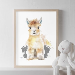 Baby’s first footprint, cute keepsake, nursery art, baby shower gift, first birthday, PDF file, instant digital download, free shipping