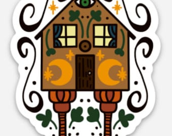 Baba Jaga Haus | 3" Vinyl Aufkleber | witchy, spooky vibes