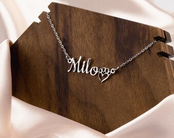 PERSONALIZED Dog Mom Necklace | Custom Gift for Dog Lover | Unique Jewelry for Dog Moms | Dog Mom Gifts