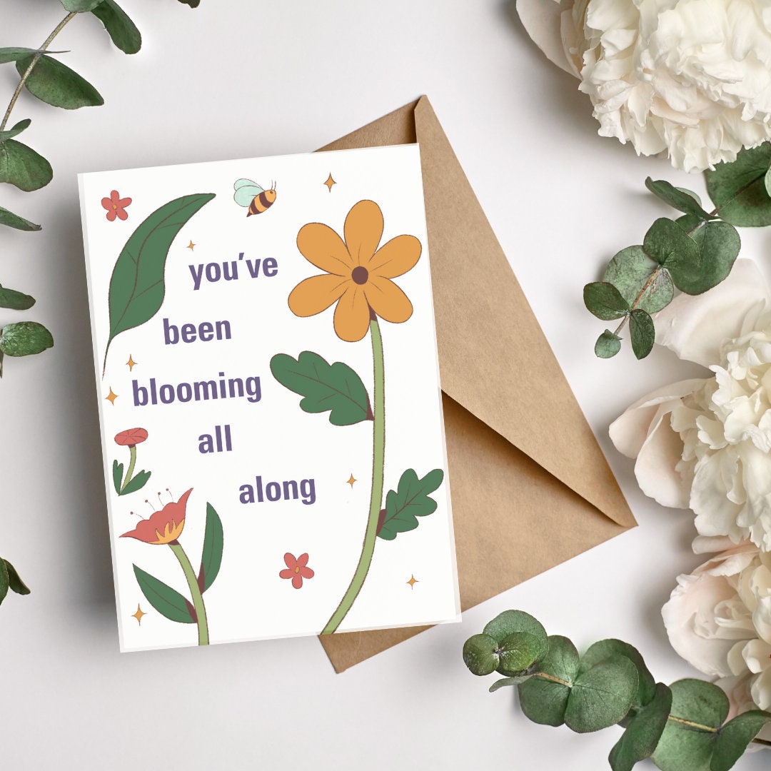 Congratulations Greeting Card Printable Digital Download Floral ...