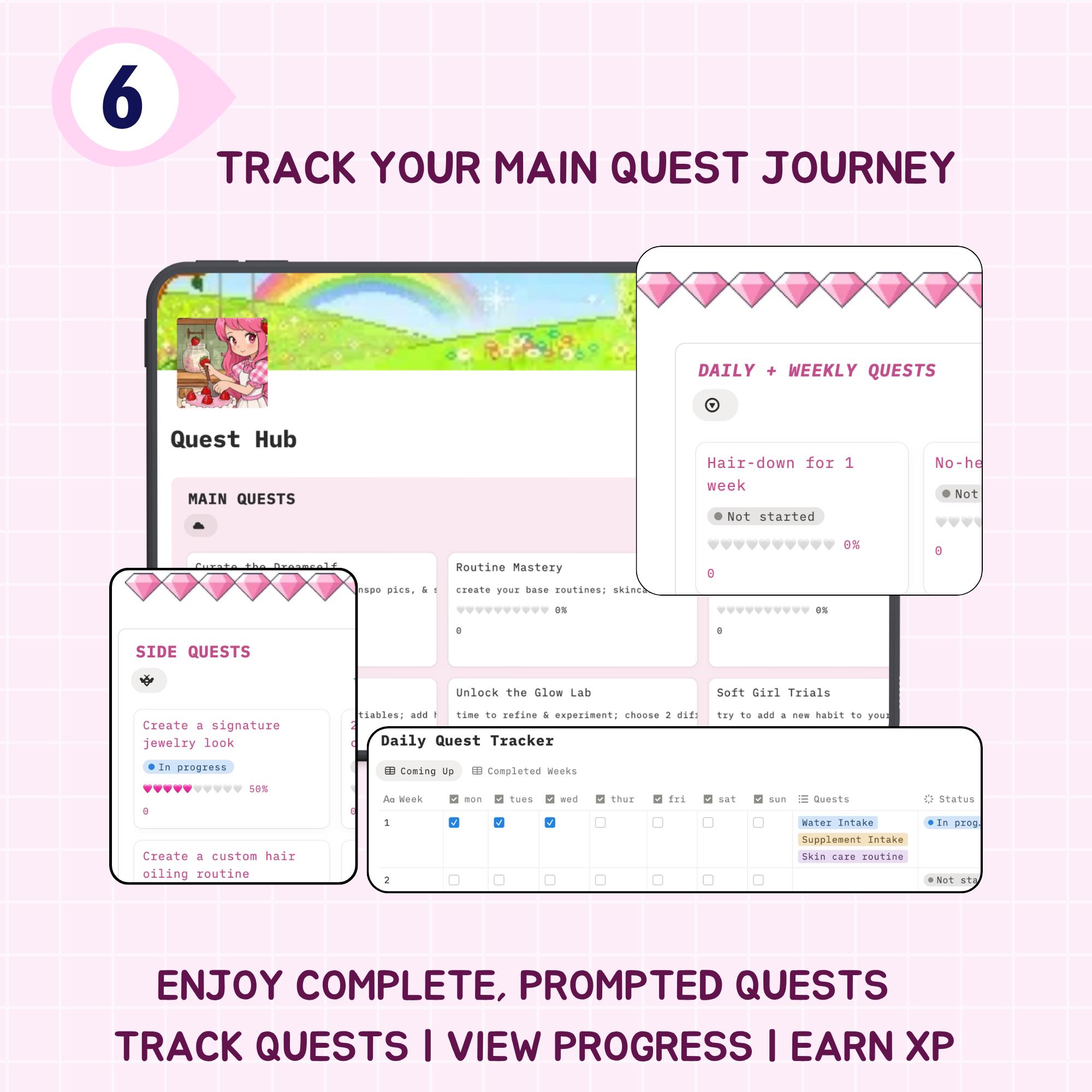 Gamified RPG Life Planner: Notion Template for Levelling Up, Habit ...