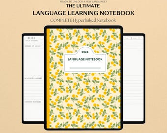 Digital Language Learning Notebook: Hyperlinked Study Tool (PDF)