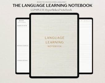 Digitaal en afdrukbaar notitieboek voor het leren van talen: gelinkte studietool voor taalbeheersing (alle niveaus) (pdf)