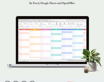 Annual Calendar 2026 Template for Excel & Google Sheets