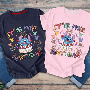 Camiseta de cumpleaños de Stitch: Camiseta a juego para viaje familiar