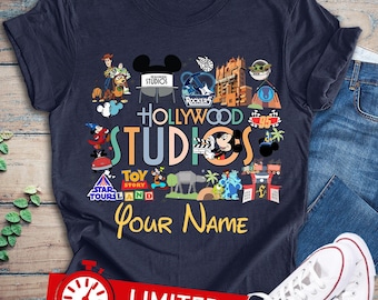 Custom Disney Hollywood Studios Mickey And Friends Shirt, Disneyland Shirt, Disney Trip Shirt, Disneyworld Shirt, Hollywood Studios Trip Tee
