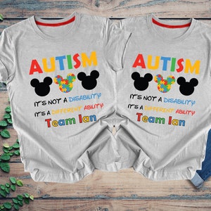 Camiseta de concienciación sobre el autismo: Capacidades diferentes, apoyo para el autismo