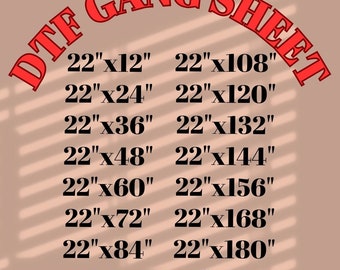 Custom DTF Transfers: Ready To Press Heat Print, Gang Sheet