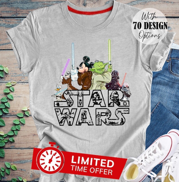 DISNEY × STAR WARS Yoda Tee ディズニーワールド限定 Disney Star Wars Jedi Mickey Jedi Master Yoda Shirt for Disneyland