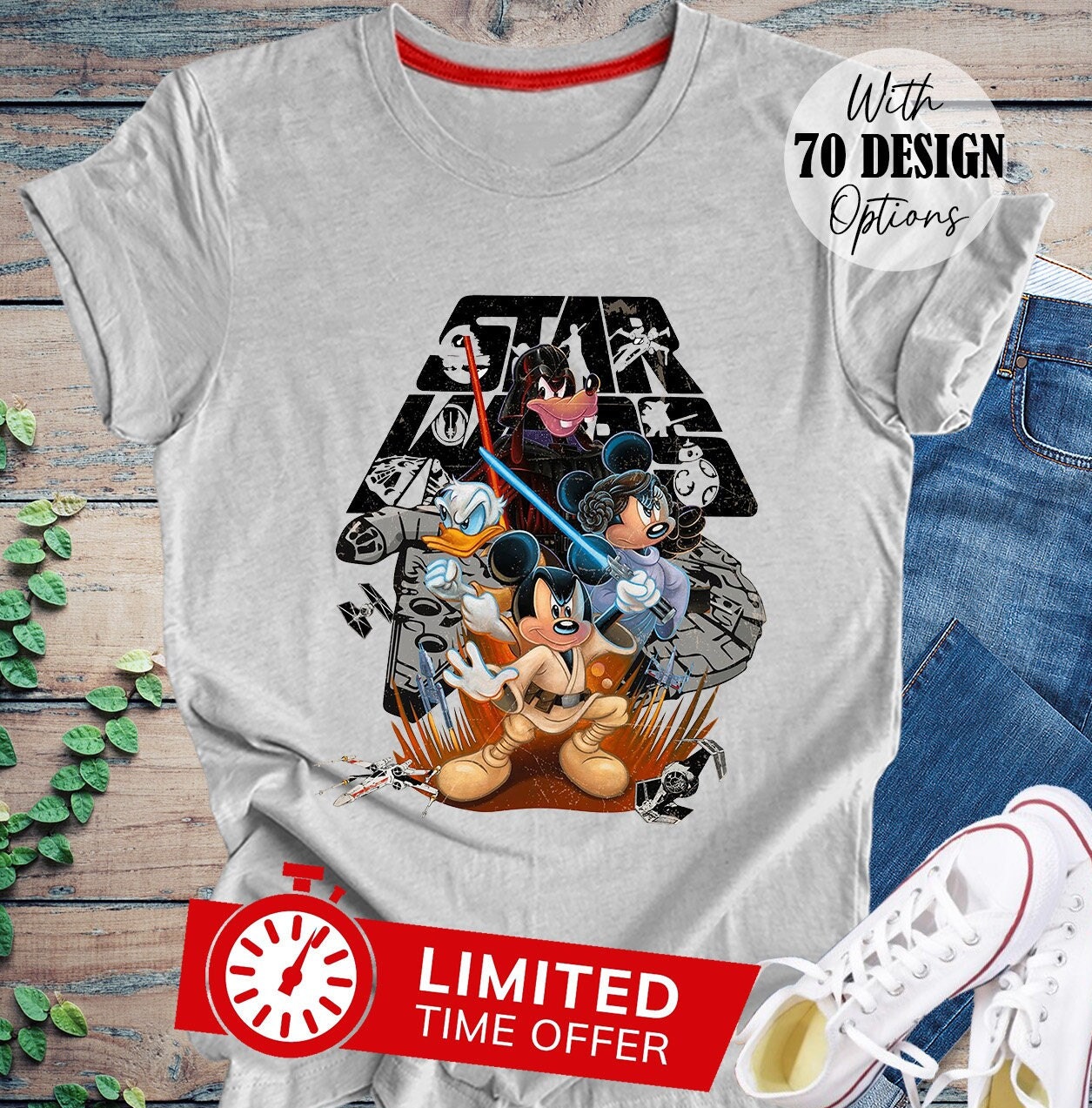 Disney Star Wars Jedi Mickey Jedi Master Yoda Shirt for Disneyland