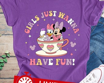 Minnie And Daisy Disney Girl Shirt Girls Just Wanna Have Fun, Disney Besties Shirt, Best Friends Gift Shirt For Women, Disney Girls Trip Tee