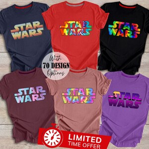 Colorful Star Wars Logo Shirt For Men, Star Wars Fan Gift Classic Star Wars Shirt For Men Women, Disney Trip Shirt Disneyland Vacation Shirt