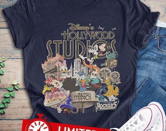 Vintage Hollywood Studios Mickey And Friends Disney Shirt, Disneyland Shirt, Disney Trip Shirt, Disneyworld Shirt, Hollywood Studios Trip