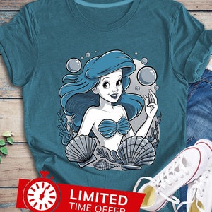 Women&#39;s Little Mermaid Shirt, Princess Ariel Shirt, Little Mermaid Ariel Disney Girls Shirt, Disney Women Shirt, Disney World Trip Shirt