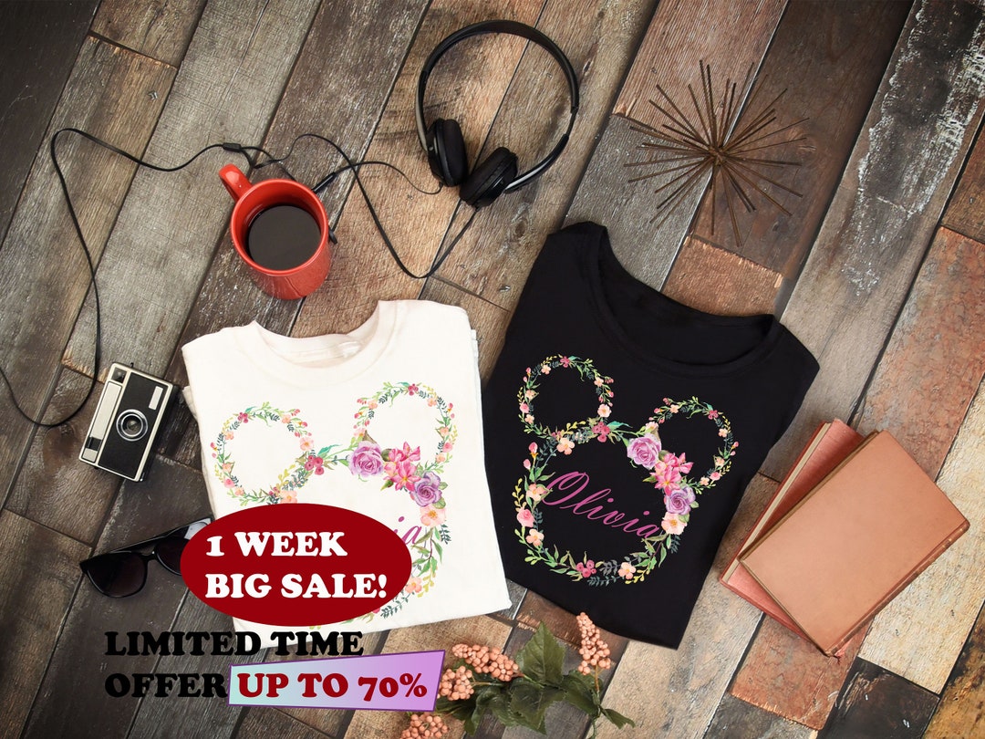 Custom Disney Floral Shirt Disney Girls Trip Disneyland Etsy