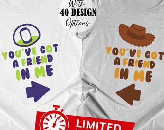 Toy Story Friends Shirt For Toddler Boys, Disney Toy Story Best Friend Gift, Buzz Lightyear Woody Matching Brother Shirts Disney Cousin Crew